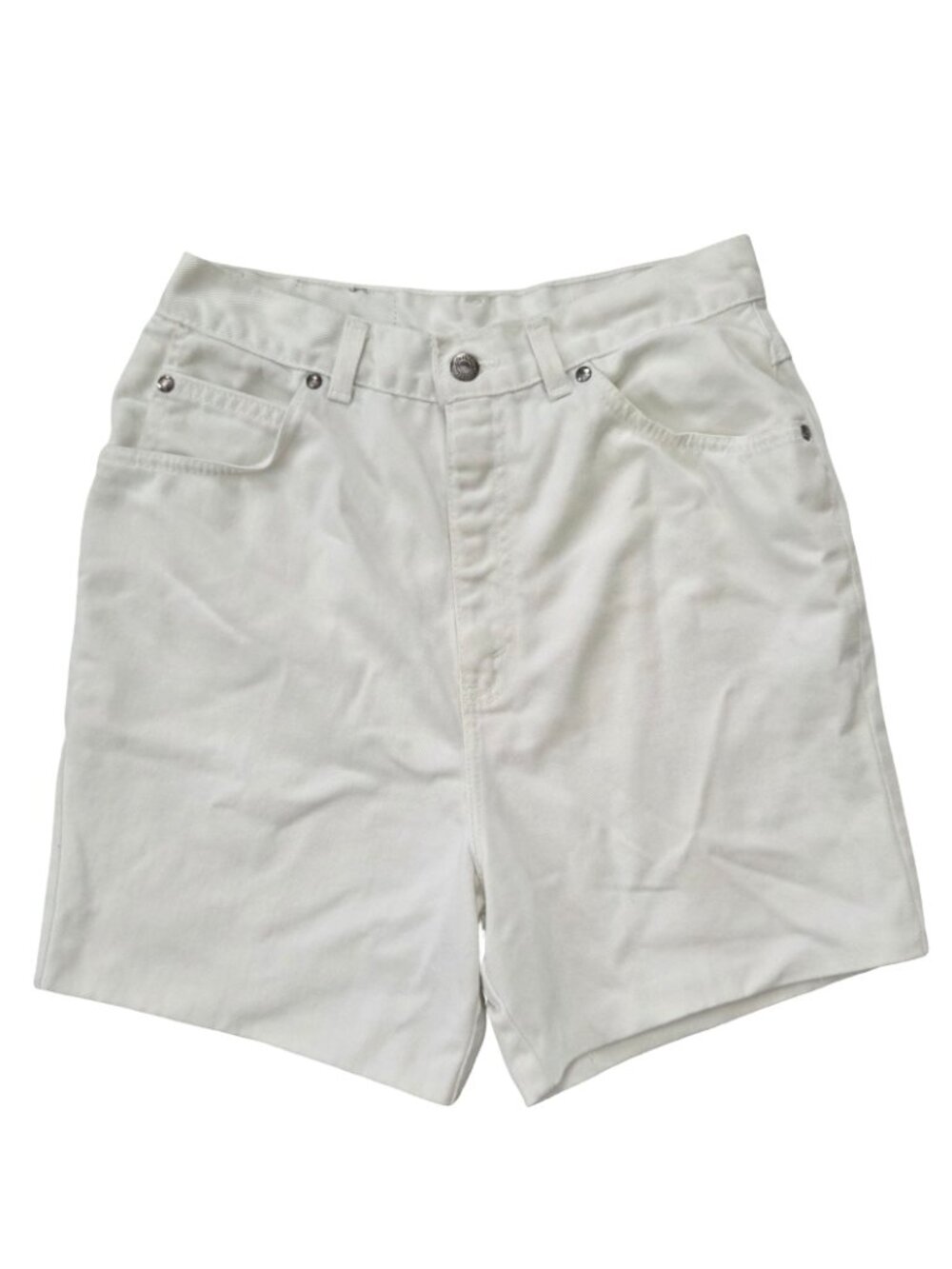 Vintage 90s Levi's 900 Series White Denim Shorts Women's 12 High Waist USA